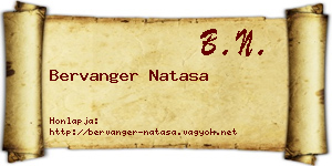 Bervanger Natasa névjegykártya